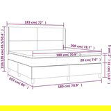  Box spring postelja z vzmetnico LED taupe 180x200 cm blago, (20788928) | Shoptok.si