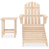 Maison Chic Vrtni Stoli - Stol za vrt Adirondack z naslonom za noge in mizo les jelke JS607, (21877751) Cene