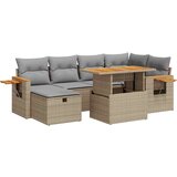Maison Chic Seti vrtnega pohištva - Vrtna garnitura - Vrtni pohištvo set 8-delna z blazinami bež poli ratan, (21801048) | Shoptok.si