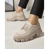 Resti Women's light beige lacquered lace-up shoes Ginara - Footwear | Shoptok.si