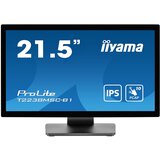 Iiyama Monitor LED T2238MSC-B1 21.5” 10pt Optical Bonded PCAP touchscreen IPS 1920 x 1080 600 cd/m² 5ms stylus, finger, glove Optical bonding PCAP, metal housing, anti fingerprint coating, water proof touch function - T2238MSC-B1 | Shoptok.si