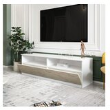 Hanah home TV polica Centra White Travertine
