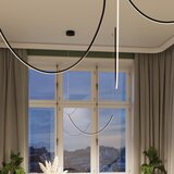 Thoro Črna aluminijasta LED viseča svetilka ALVAR &amp;ndash; Slike