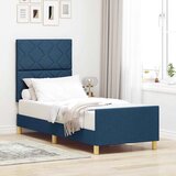  Krevetna konstrukcija s uzglavljem Plava 80 x 200 cm tkanina | shoptok.hr