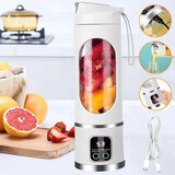  prenosivi mini blender 450 ml za smutije, sokove i šejkove bela u