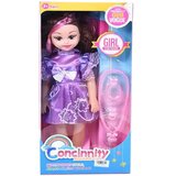 Magic Toys Modna lutka v vijolični obleki z nakitom in zvočnimi efekti 46cm | Shoptok.si