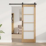 vidaXL Notranja vrata z steklom "ORKDAL" 73,5x198,5x4 cm Trden bor Cene