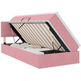 vidaXL Postelja s shranjevanjem z vzmetnico Roza 90 x 190 cm Žamet, (5000099806) | Shoptok.si