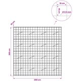  Gabion s žicom debljine 3,5 mm i mrežom 10x10 cm 200x10x200 cm | shoptok.hr