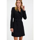 Trendyol Black Belted Jacket Dress Cene