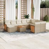 vidaXL 11-dijelni set vrtnih sofa od poliratana s jastucima bež | shoptok.hr