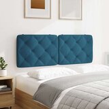 vidaXL Jastuk za uzglavlje plavi 140 cm baršunasti | shoptok.hr