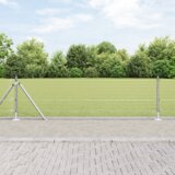 vidaXL varjena žičnata ograja s 13 razširjenimi stebri 0.6 x 100 m pocinkano jeklo | Shoptok.si
