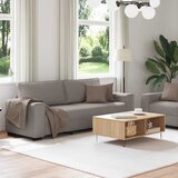  Dvodijelni set sofa s jastucima, taupe tkanina | Shoptok.si