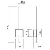  Redo 01-2697 - LED zidna svetiljka DIAZ LED/20W/230V CRI 90 zlatna | Eponuda.com