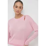 Liu Jo Volnen pulover ženski, roza barva
