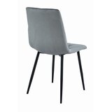  Stolica LIBRA od baršuna - srebrno siva / crne noge | shoptok.hr