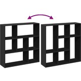 vidaXL Pregrada s knjižno omaro črna 102x29x103,5 cm inženirski les | Shoptok.si