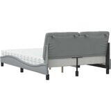vidaXL Krevet s madracem svjetlosivi 140x200 cm od tkanine | shoptok.hr