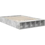  Krevetna konstrukcija s policom Betonski sivi 150 x 200 cm | shoptok.hr