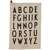 Design Letters Bež bombažna kuhinjska krpa Alphabet, 40 x 60 cm