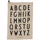 bež pamučna kuhinjska krpa Alphabet, 40 x 60 cm