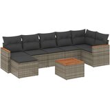  The Living Store Vrtna sedežna garnitura 8-delna z blazinami siv poli ratan - Vrtna Sedežna Garniture, (21468157) | Shoptok.si