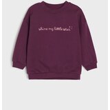 Sinsay Pamučna crewneck majica sa svjetlucavim natpisom | shoptok.hr