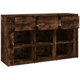  Komoda boja dimljenog hrasta 100x30x59,5 cm konstruirano drvo | shoptok.hr