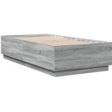  Okvir za krevet s LED svjetlima siva Sonoma 90 x 190 cm drveni | Eponuda.com