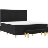  s opruga kutije s uzglavljem Crna 200 x 180 cm tkanina | shoptok.hr