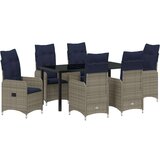  Set Vrtnih Stolova s Jastučićima Crna Poli Ratan | shoptok.hr