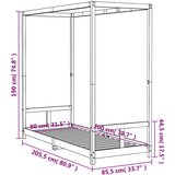  Otroški posteljni okvir črn 80x200 cm trdna borovina, (20916926) | Shoptok.si