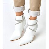 Gemre White stiletto ankle boots adorned with rhinestones Fantagaro | shoptok.hr