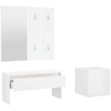  Set namještaja za hodnik sjajni bijeli od konstruiranog drva | shoptok.hr