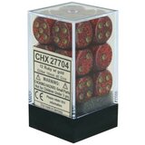 Chessex kockice - glitter - polyhedral - ruby & gold 16mm (12) cene