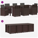  Vrtni set za objed s jastukom 9 pcs Smeđa i antracit PP | shoptok.hr