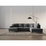 Cosmopolitan Design Svijetlo siva baršunasti sklopiva/s prostorom za odlaganje kutna garnitura (s desnim kutom/u obliku slova "U") Kyoto – | shoptok.hr
