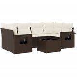  7-dijelni set vrtnih sofa od poliratana s jastucima smeđi | shoptok.hr