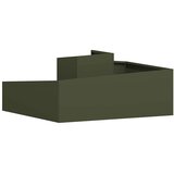  Vrtna saksija Maslinasto zelena 100 x 100 x 50 cm Čelična vrata | shoptok.hr