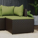 Maison Chic Vrtni stolček - Vrtni stoli za noge z blazino rjav poli ratan JS1033, (21879019) | Shoptok.si