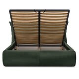 Bobochic Paris Tamno zeleni tapecirani bračni krevet s prostorom za odlaganje s podnicom 180x200 cm Jade – | shoptok.hr