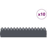 vidaXL Robniki za trato 10 pcs Antracit 103 x 0,05 x 22 cm Jeklo | Shoptok.si