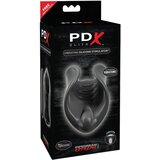 PDX Elite - silikonski vibrator za penis (crni) | shoptok.hr