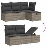  6-dijelni set vrtnih sofa od poliratana s jastucima sivi | shoptok.hr