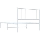  Metalni okvir za krevet s uzglavljem bijeli 90x200 cm | Eponuda.com