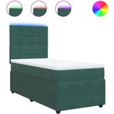 Maison Chic Box spring postelja - Vzmetna postelja z vzmetnico temno zelen 90x190 cm žamet SL16840, (21895305) | Shoptok.si