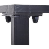 Vrtni namještaj za 4 osobe 1 stol i 2 klupe metalni crni | shoptok.hr