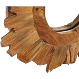 vidaXL stensko ogledalo 40 cm iz tikovine okroglo | Shoptok.si