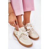Boto Low Women's Sneakers With Lace Leopard Beige Zielle | shoptok.hr